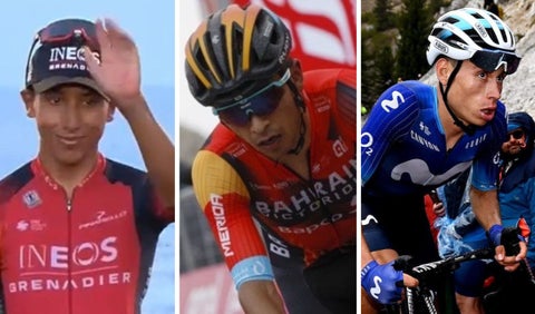 Egan Bernal Santiago Buitrago y Einer Rubio