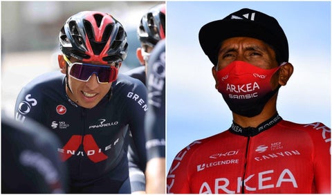Egan Bernal y Nairo Quintana