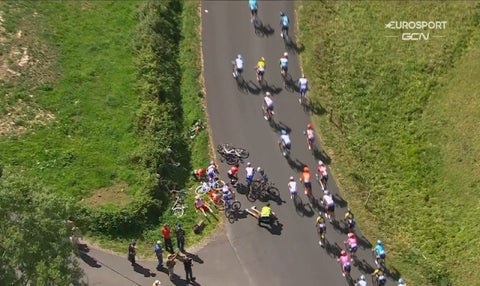 Caída de Nairo en el Tour