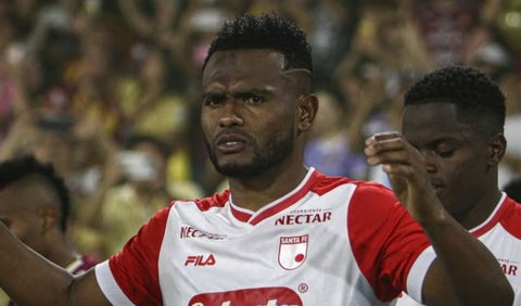 Elvis Perlaza con Santa Fe