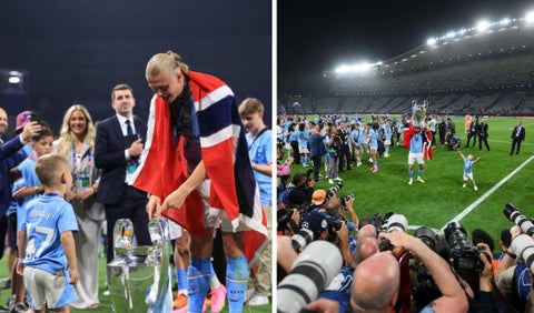 Erling Haaland y Robbie Foden