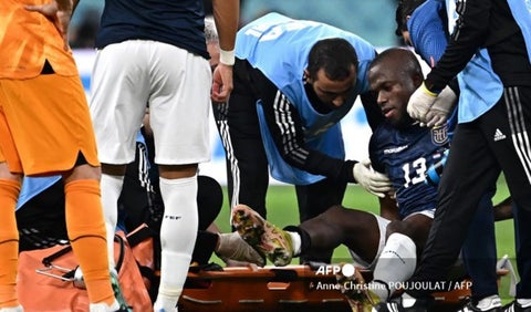 Enner Valencia lesionado en el Mundial de Qatar con Ecuador