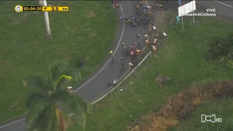 Caída Clásico RCN, etapa 3