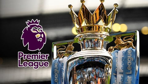 Escudo y trofeo de la Premier League