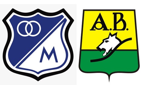 Escudos de Millonarios y Bucaramanga