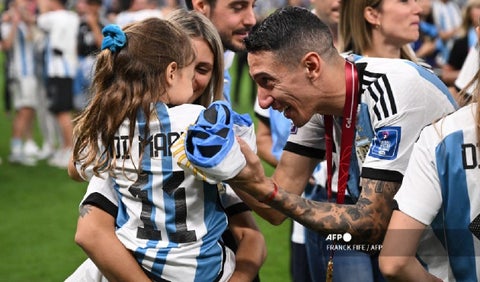 Ángel Di María y su familia
