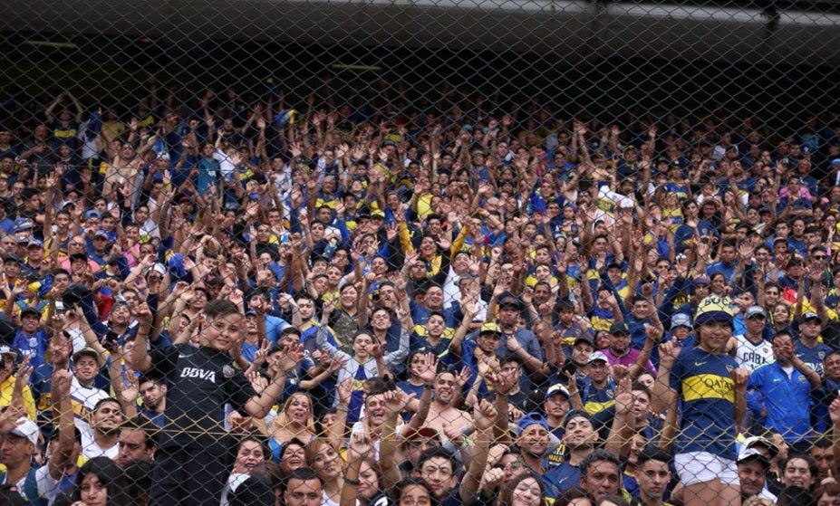 Los colombianos del equipo argentino también fueron parte de este entrenamiento.