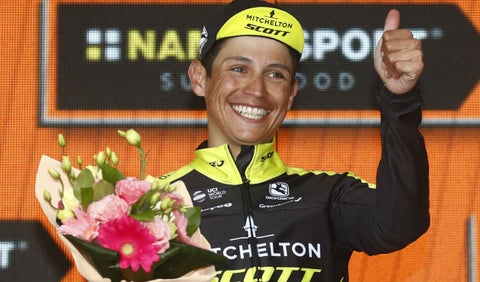 Esteban Chaves, ciclista del Mitchelton-SCOTT en el Giro de Italia 2018