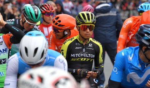 Esteban Chavez, ciclista colombiano disputando el Giro de Italia