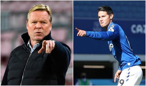 Ronald Koeman y James Rodríguez