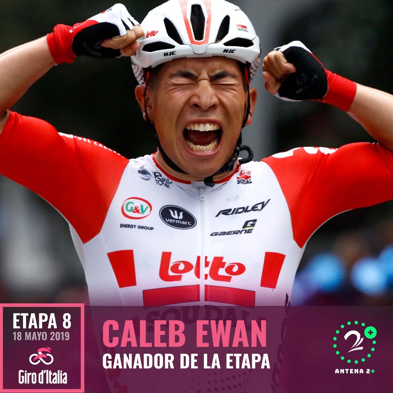 Caleb Ewan (Lotto Soudal) ganador de la octava etapa del Giro de Italia