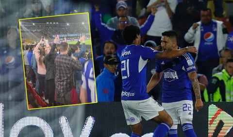 Extranjeros en el Campín viendo Millonarios vs Pasto