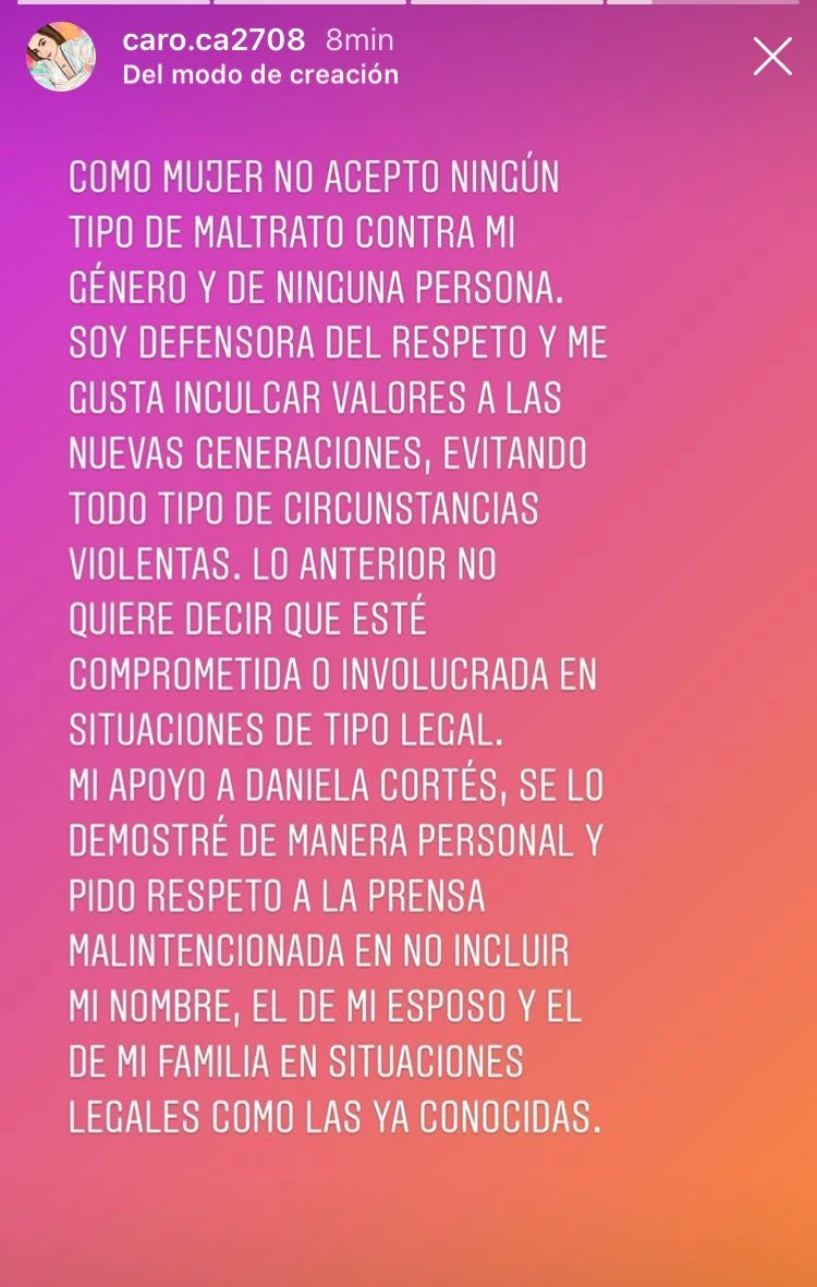 Carolina Castaño en Instagram
