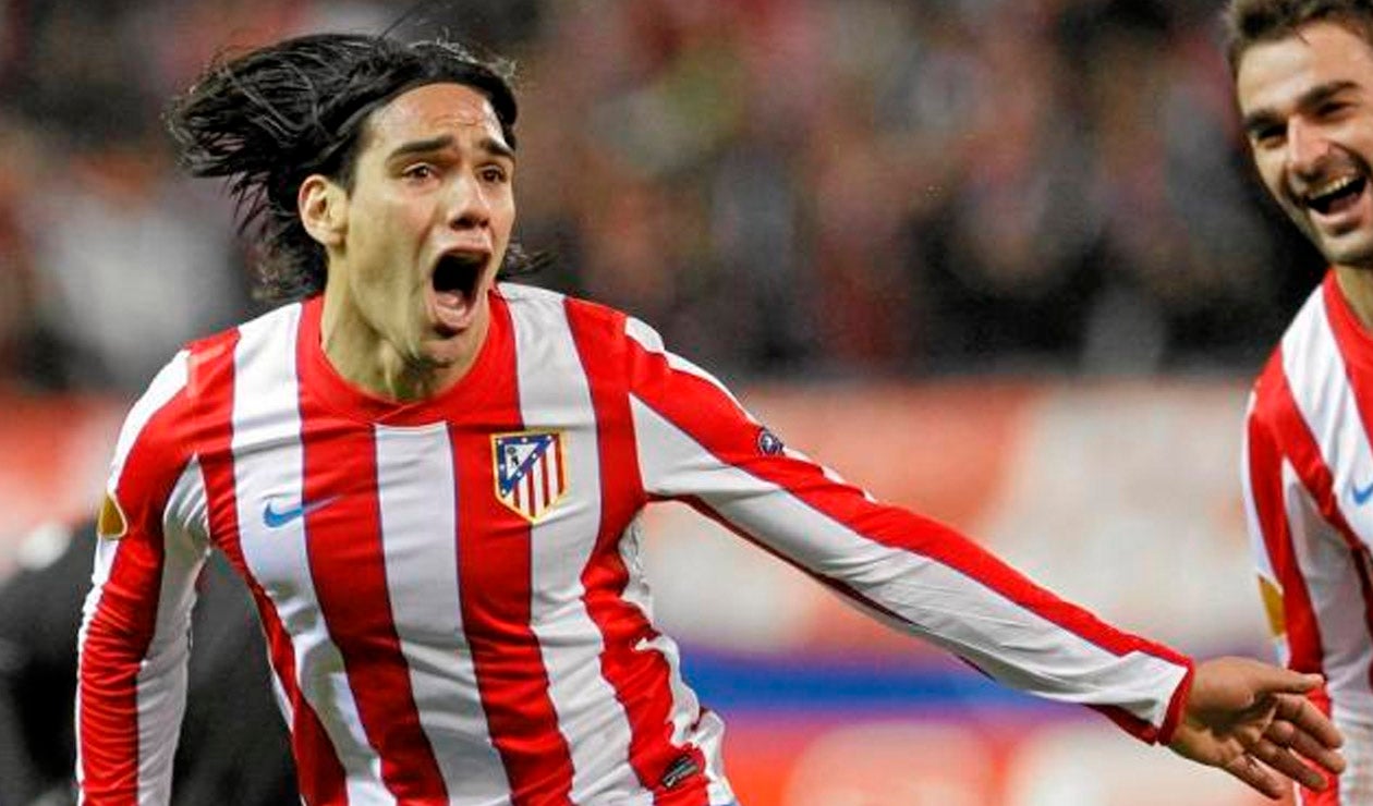 Falcao García jugando con el Atlético de Madrid