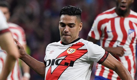 Falcao García en un partido del Rayo Vallecano en la liga española