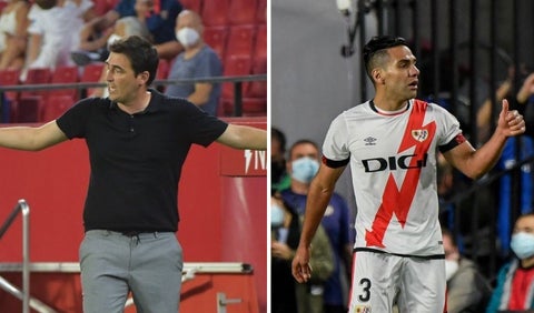 Falcao García y Andoni Iraola