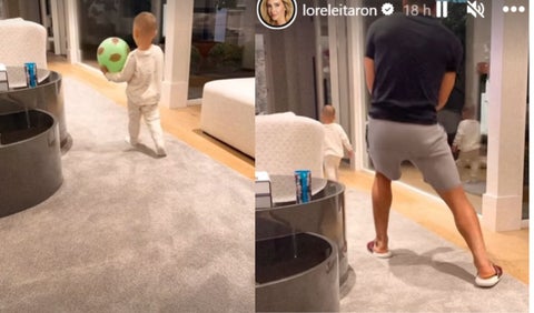 Falcao García y su hijo Jedidah