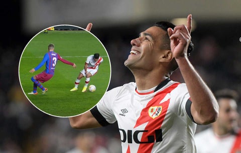 Falcao, Gol, Rayo Vallecano vs Barcelona