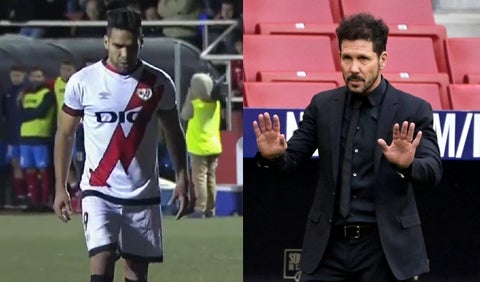 Falcao y Diego Simeone