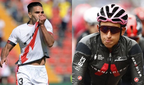 Falcao y Egan Bernal