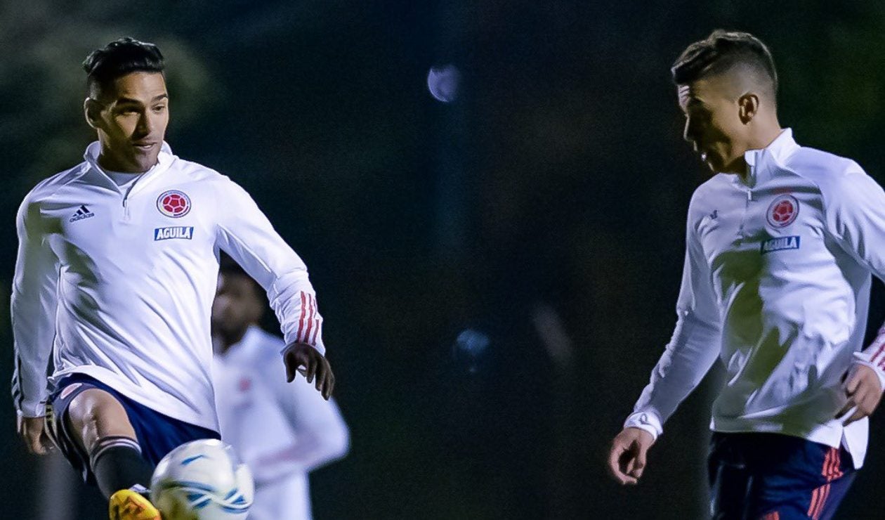 Selección Colombia, entrenamiento Uruguay