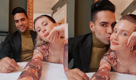 Falcao y su esposa, aniversario