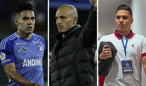 Falcao, David González y Juan Fernando Quintero en el FPC