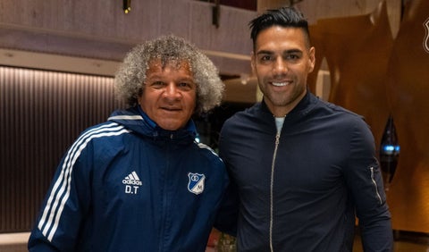 Falcao y Alberto Gamero con Millonarios