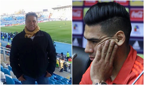Falcao junto a su padre, Radamel García King