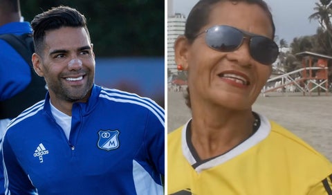 Falcao y la cantante de su canción