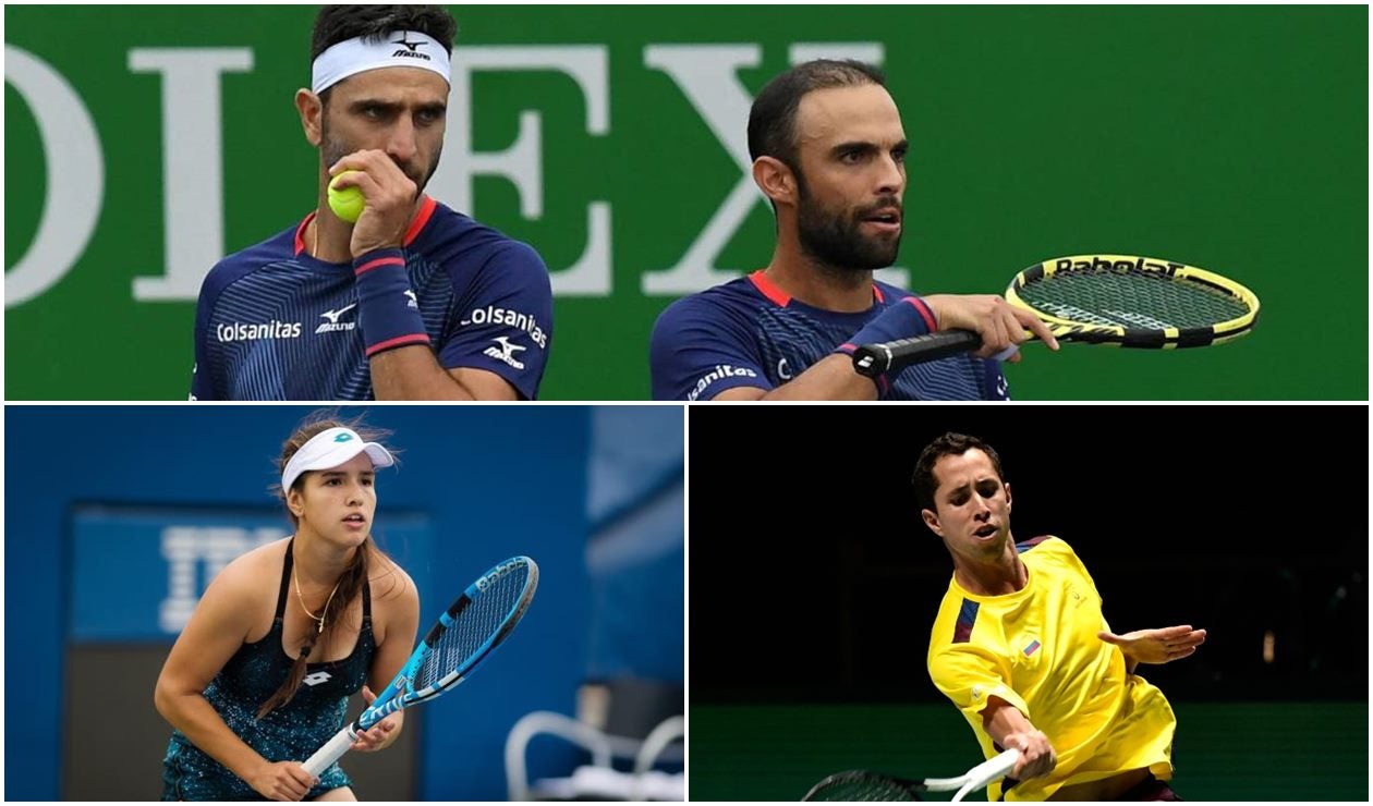 Robert Farah, Juan Sebastián Cabal, Daniel Galán y Maria Camila Osorio