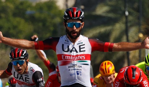 Fernando Gaviria con su antiguo equipo, el UAE