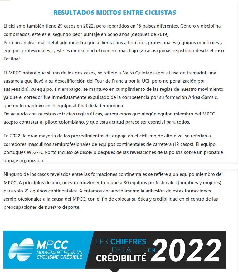 Declaración del MPCC sobre el caso Nairo