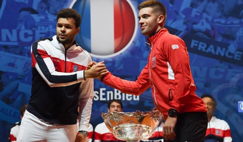Jo-Wilfried Tsonga y Borna Coric - Copa Davis 2018