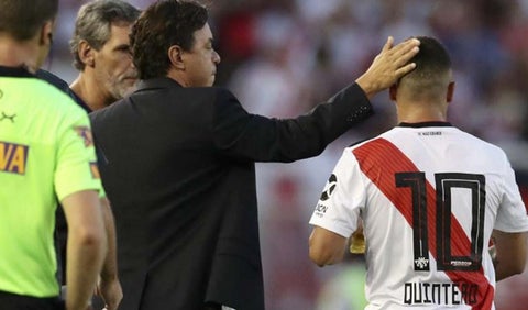 Marcelo Gallardo y Juan Fernando Quintero