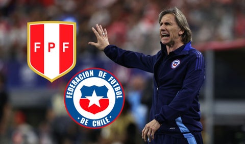 Ricardo Gareca con Chile y Perú