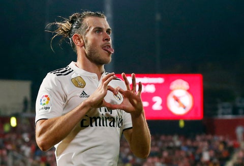 Gareth Bale celebrando un gol con el Real Madrid