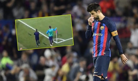 Gerard Piqué frente a Villarreal, no hace calentamiento