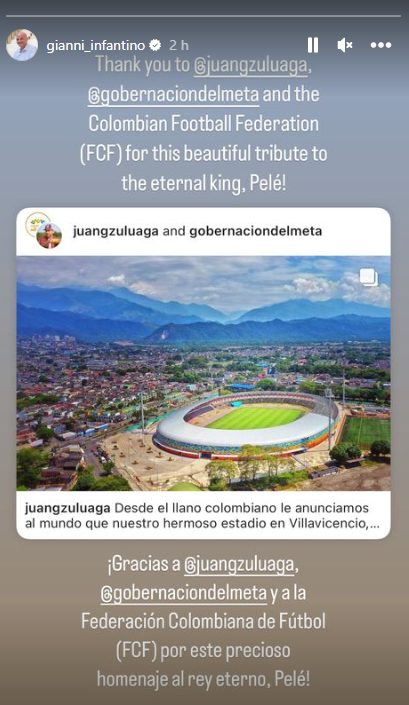 Gianni Infantino agradece a Colombia