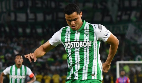 Giovanni Moreno en un partido de Atlético Nacional en la Liga Betplay