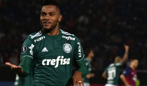 Miguel Ángel Borja, goleador del Palmeiras en la Copa Libertadores