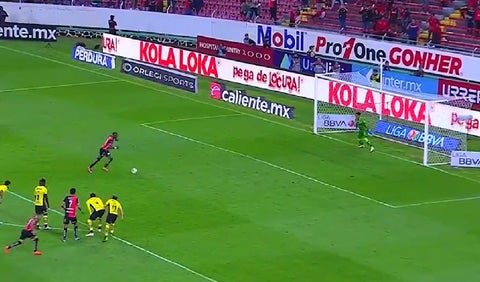 Gol de Julián Quiñones en Atlas vs Mazatlán