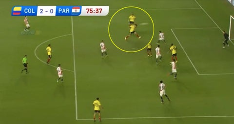 Gol Falcao en el Colombia vs Paraguay