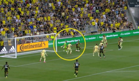 Gol del Cucho Hernandez con Columbus Crew