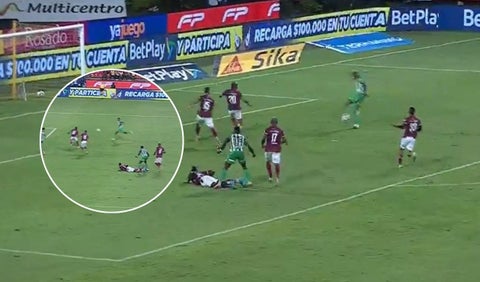 VIDEO: Dairon Asprilla no perdonó y marcó el 1-0 de Nacional vs Tolima