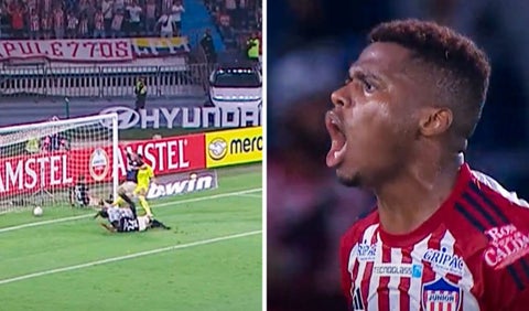 Déiber Caicedo anota en la Copa Libertadores con Junior