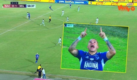 Gol de Leo Castro en la final de la Copa Betplay entre Nacional y Millonarios