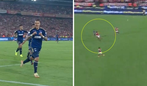 Gol de Leo Castro en el clásico