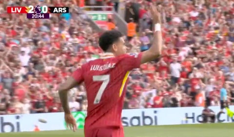 Gol de Luis Díaz con Liverpool