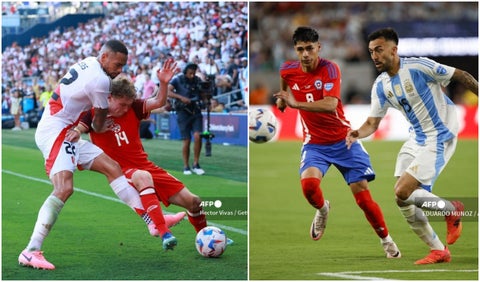 Posiciones grupo A Copa América: Argentina, Chile, Canadá y Perú